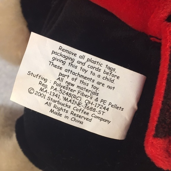 Starbucks Bearista 2001 BEAR ladybug plush. Spring garden gardening - Picture 12 of 12